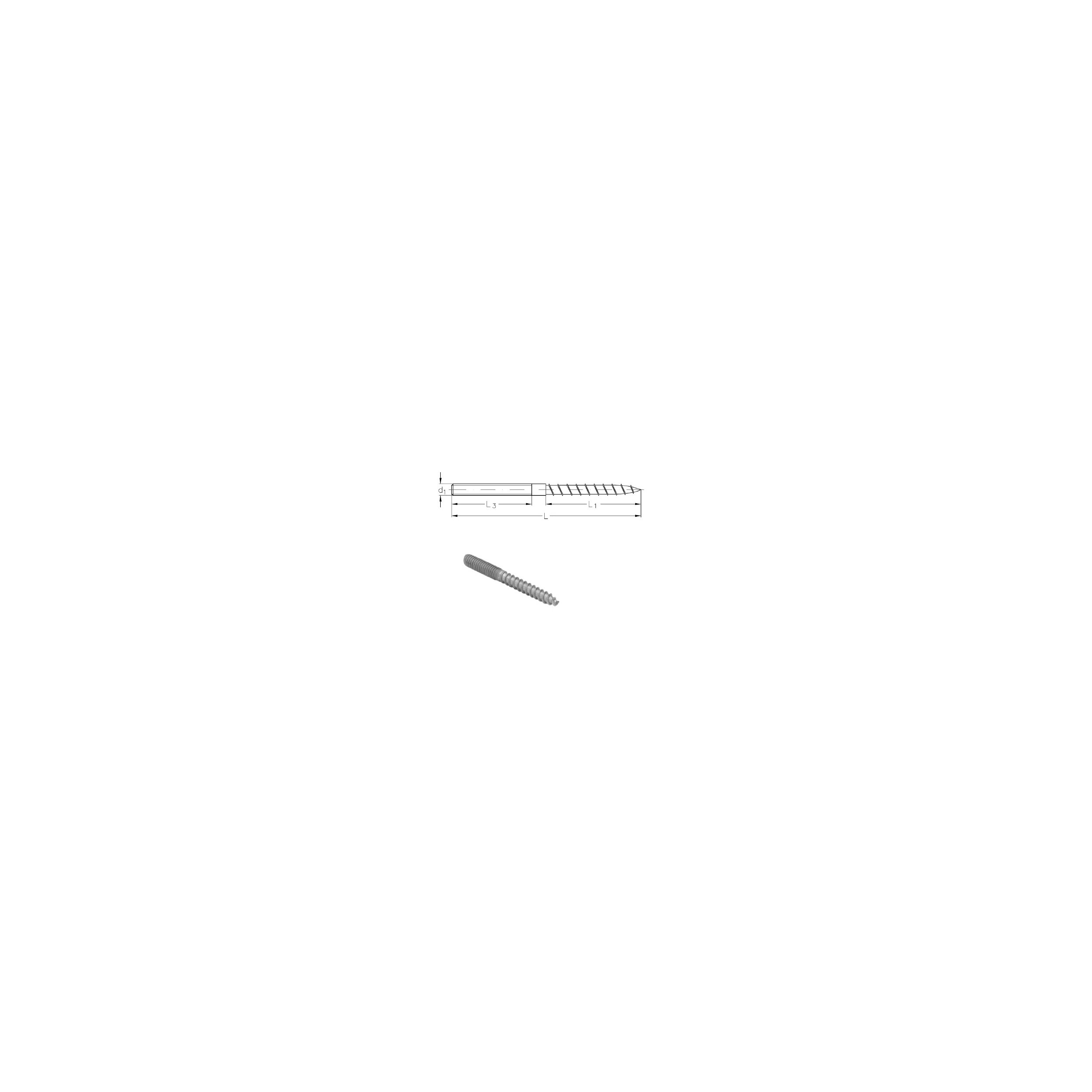 Stockschraube Niro M 10 x 70 Rechtsgewinde